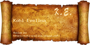 Kohl Evelina névjegykártya